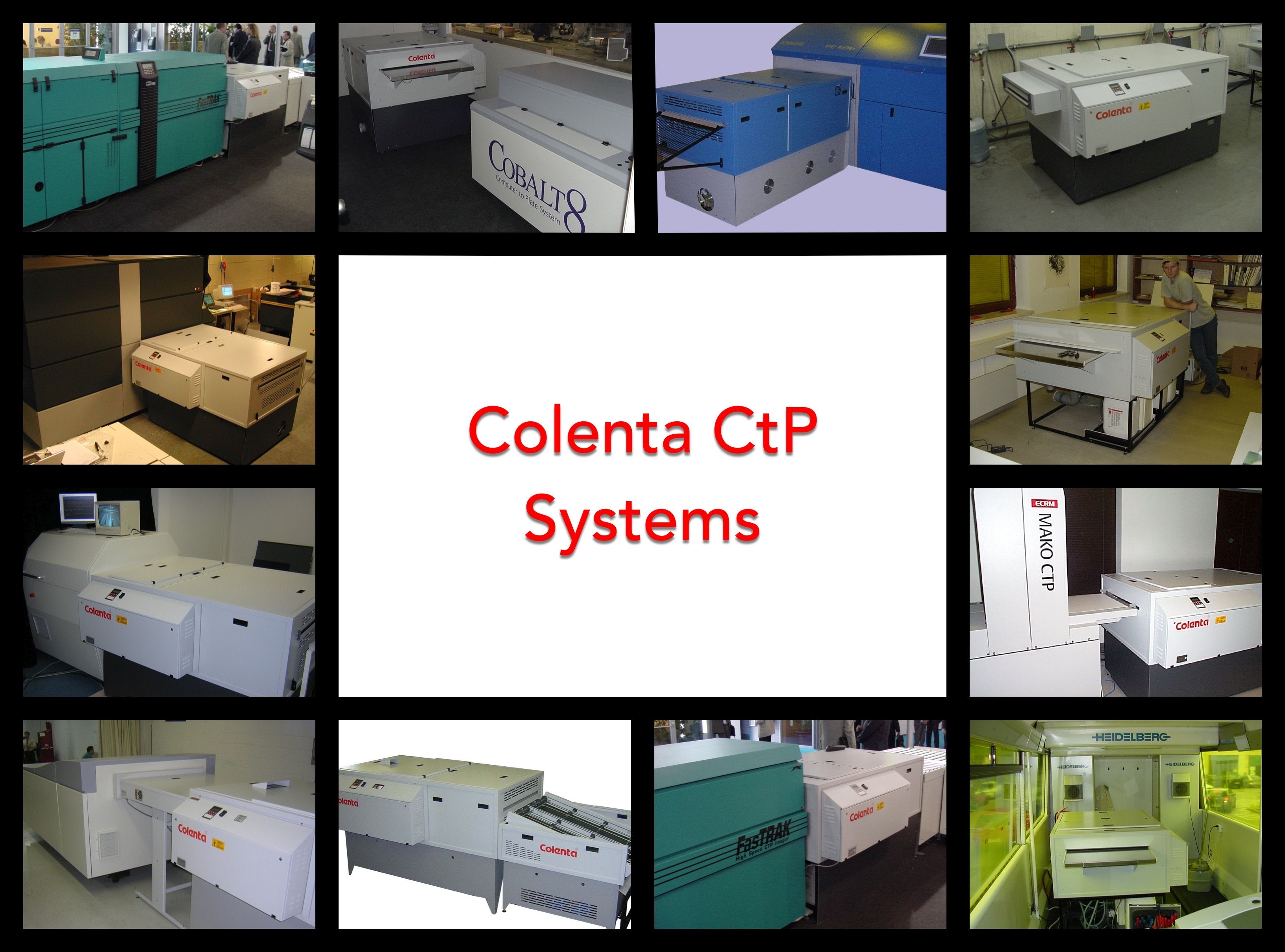 Colenta CtP Systems Photo collage of Colenta`s CtP Systems